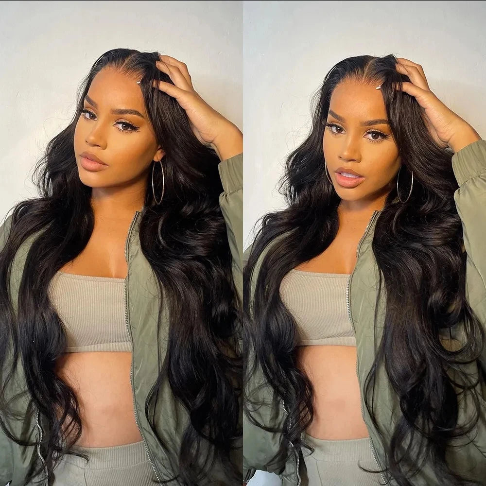 Wear And Go Glueless Human Hair Wigs Preplucked Brazilian Body Wave 13x4 HD Lace Frontal Human Hair Wigs